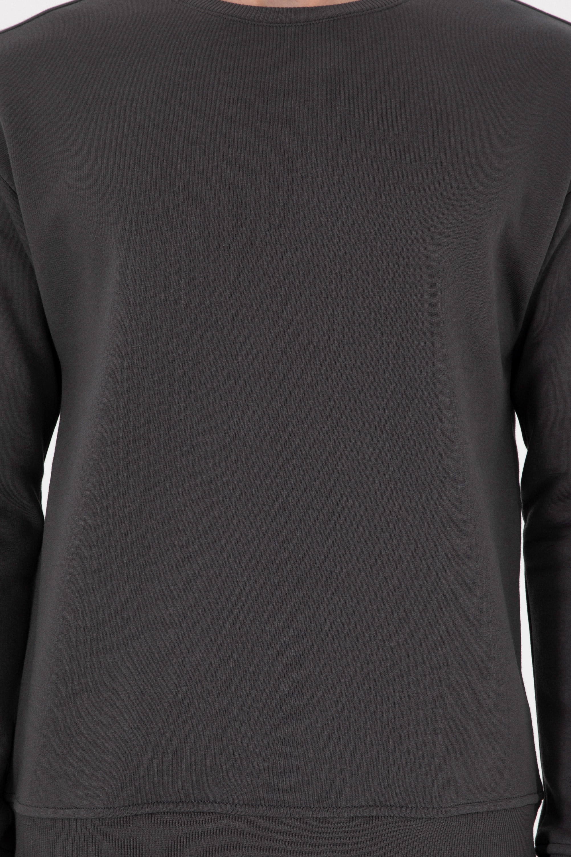 Erkek Comfort Fit Bisiklet Yaka Antrasit Sweatshirt - Image 6