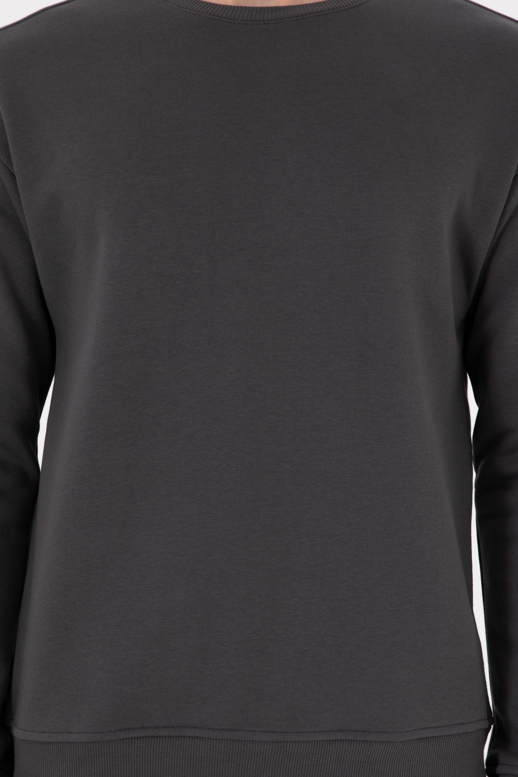 Erkek Comfort Fit Bisiklet Yaka Antrasit Sweatshirt