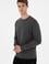 Erkek Comfort Fit Bisiklet Yaka Antrasit Sweatshirt