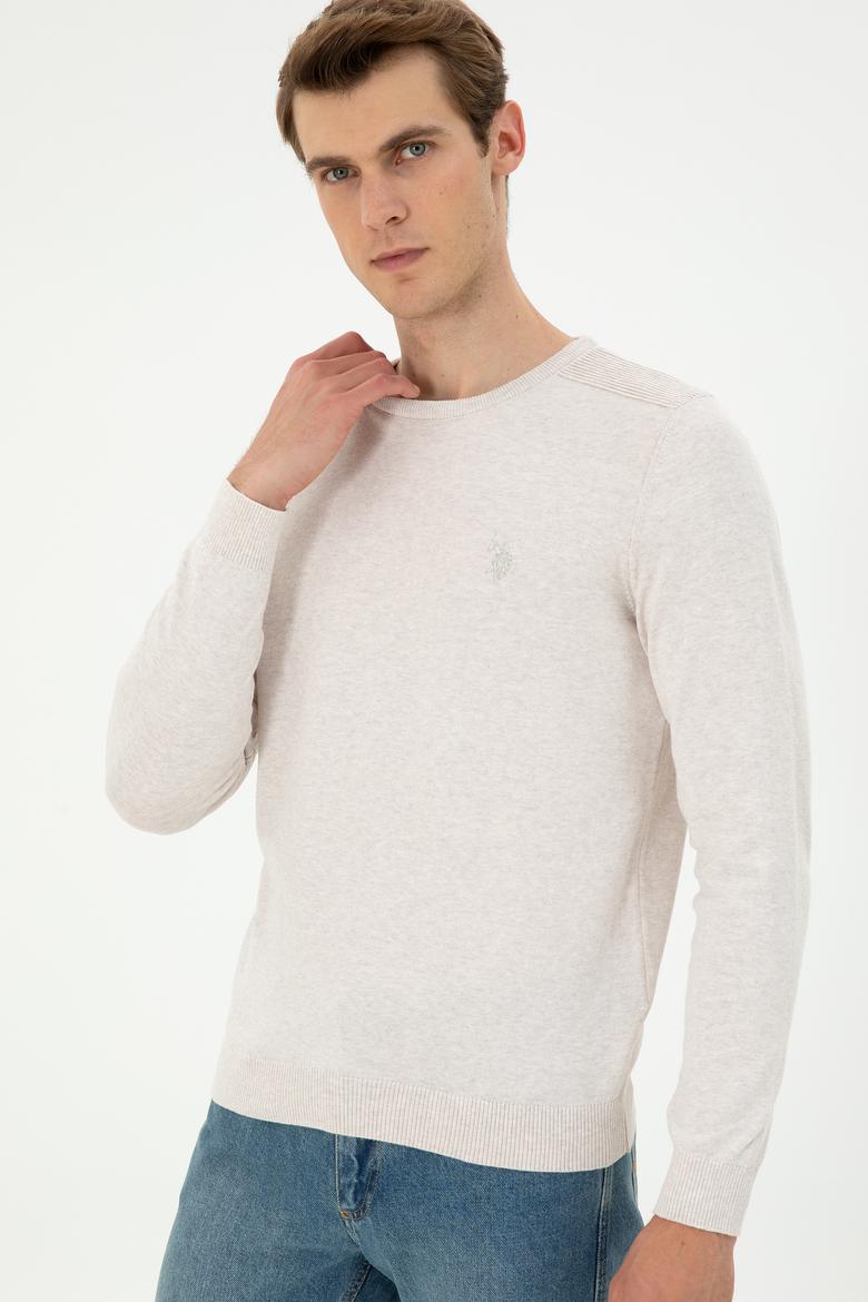 Erkek Taş Melanj Basic Kazak - 50294740001