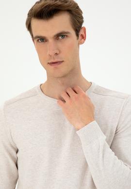 Erkek Taş Melanj Basic Kazak - 50294740001