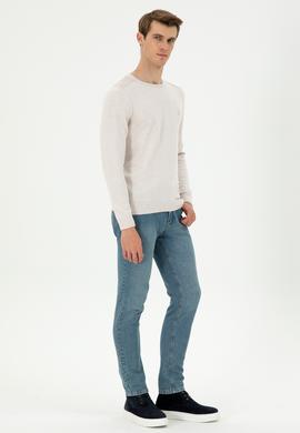 Erkek Taş Melanj Basic Kazak - 50294740001