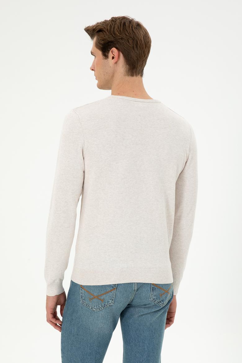 Erkek Taş Melanj Basic Kazak - 50294740001