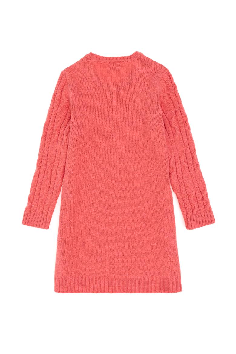 Kız Çocuk Nar Çiçeği Triko Elbise - 50293093013