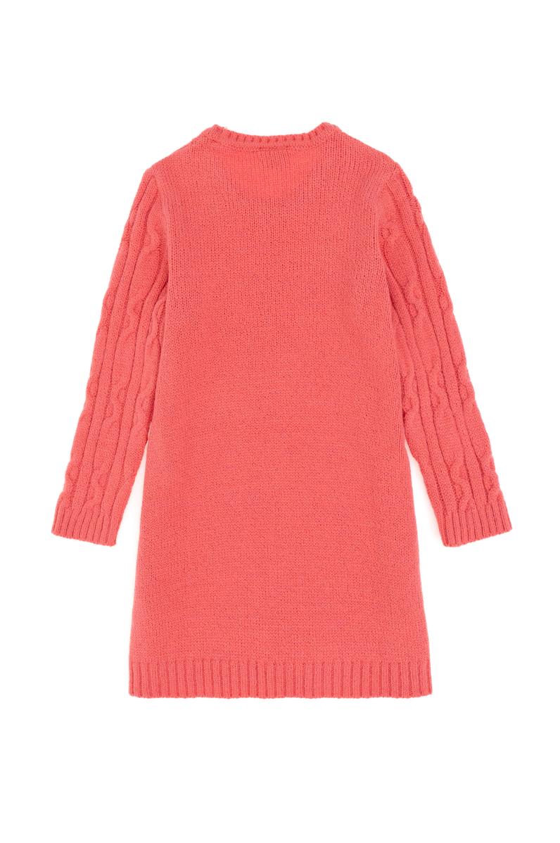 Kız Çocuk Nar Çiçeği Triko Elbise