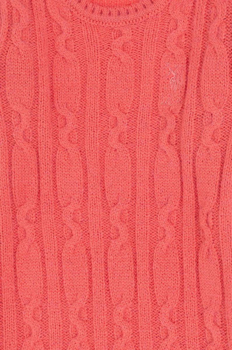 Kız Çocuk Nar Çiçeği Triko Elbise