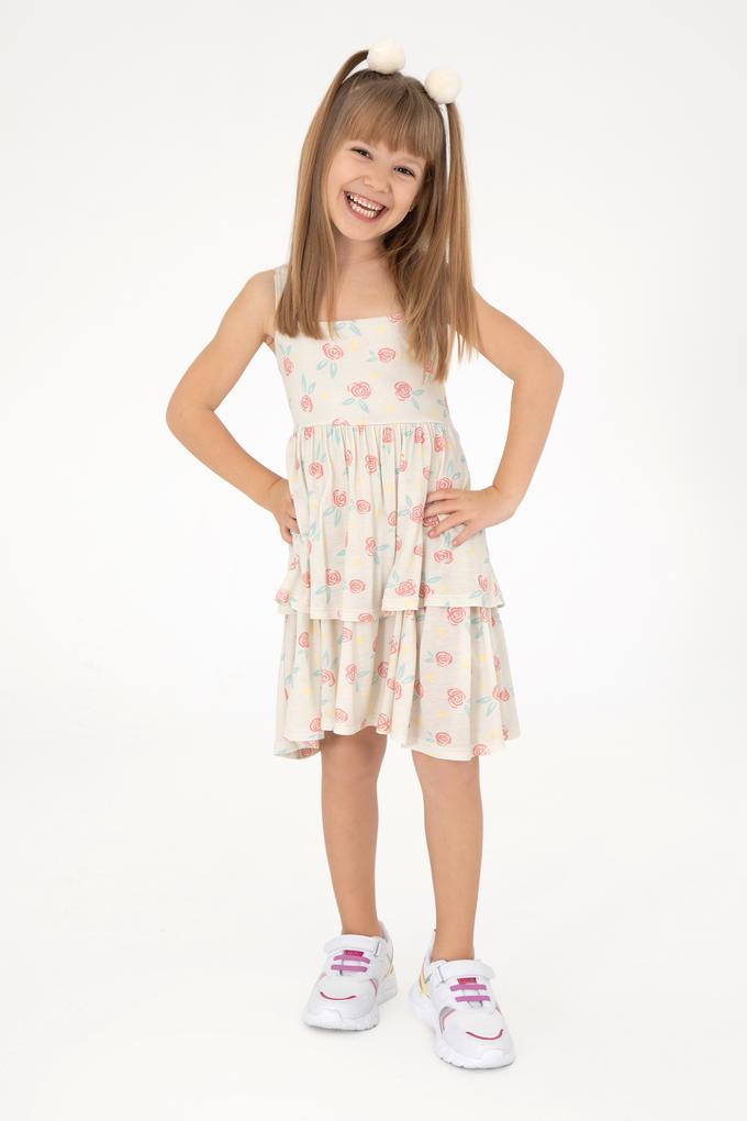 Kız Çocuk Ekru Örme Elbise