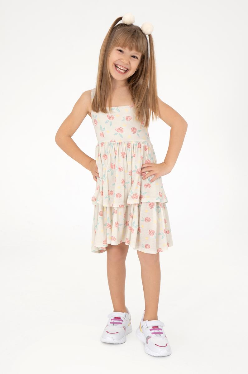 Kız Çocuk Ekru Örme Elbise