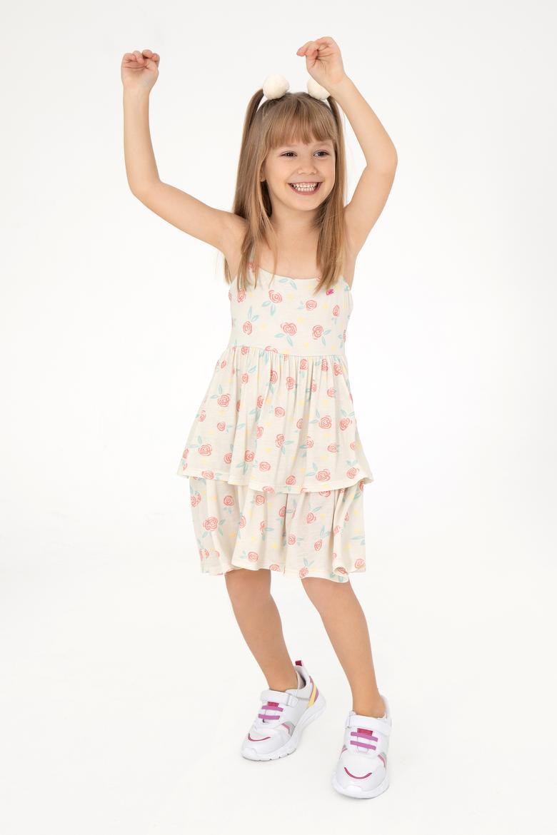 Kız Çocuk Ekru Örme Elbise - 50289160009