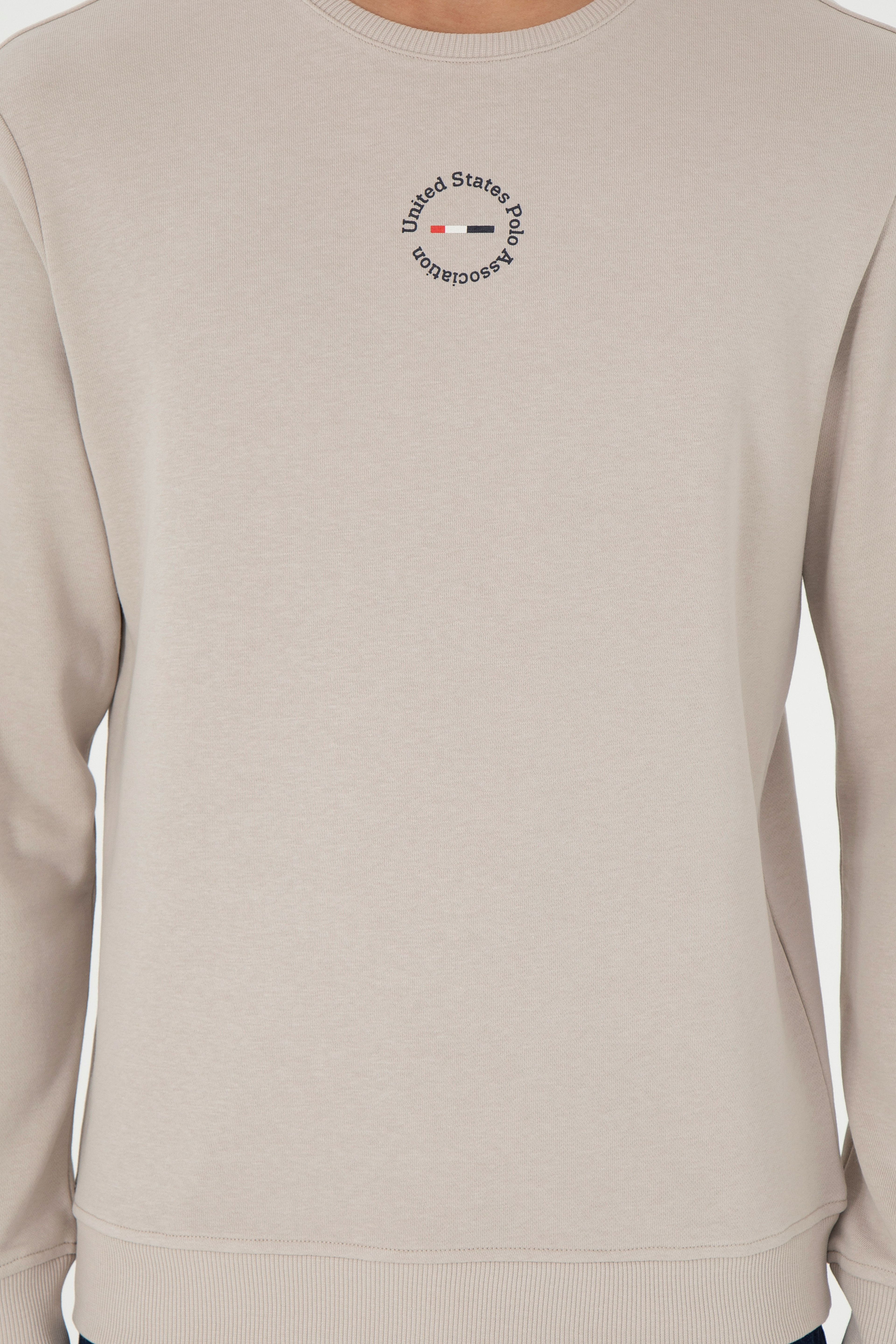 Erkek Regular Fit Bisiklet Yaka Taş Sweatshirt - Image 6