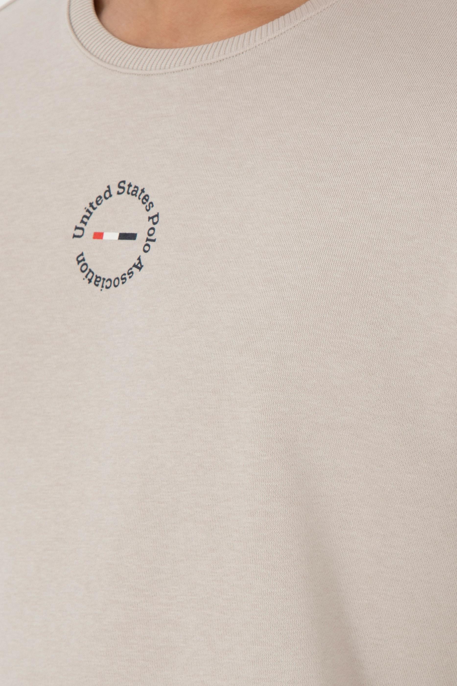 Erkek Regular Fit Bisiklet Yaka Taş Sweatshirt