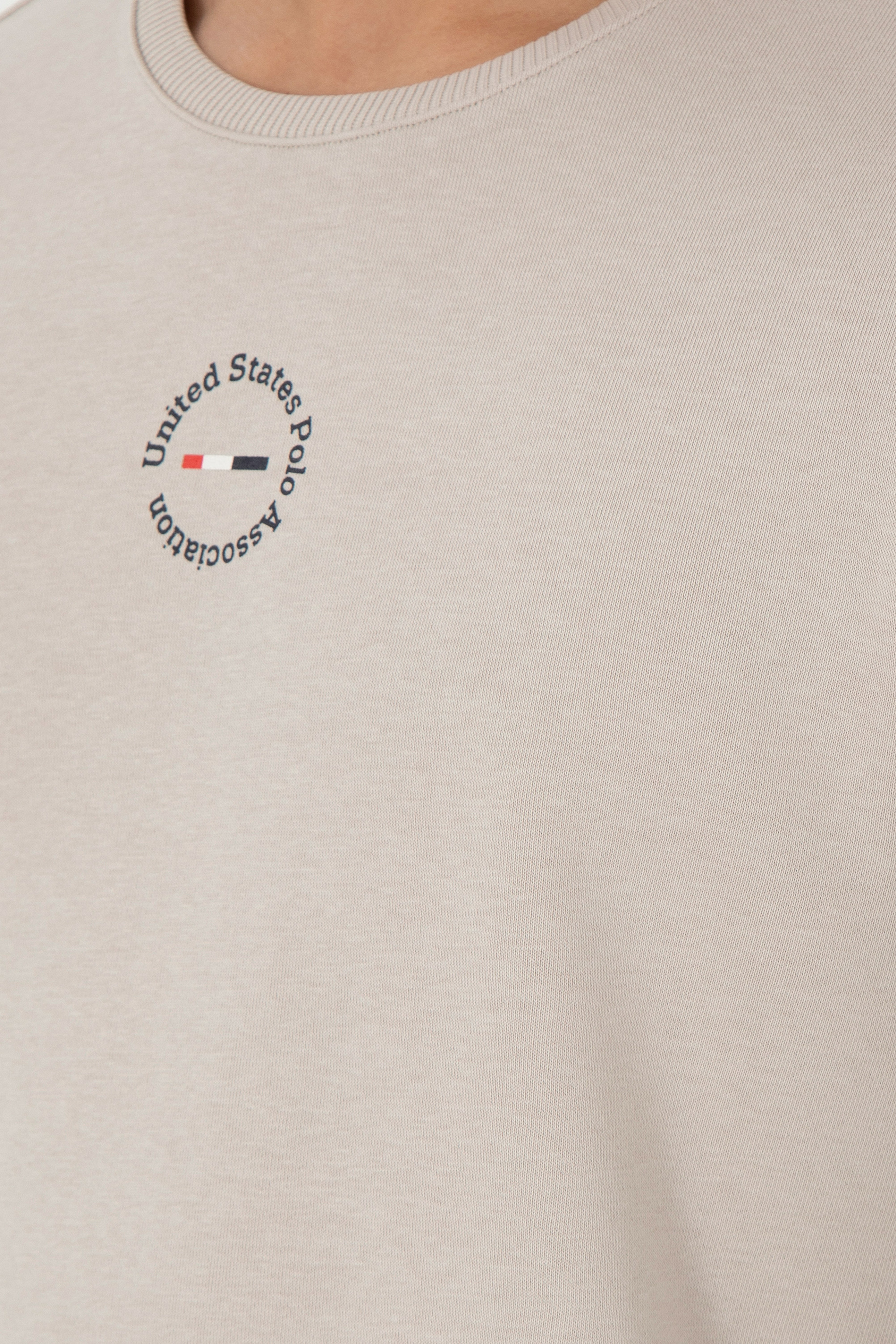 Erkek Regular Fit Bisiklet Yaka Taş Sweatshirt