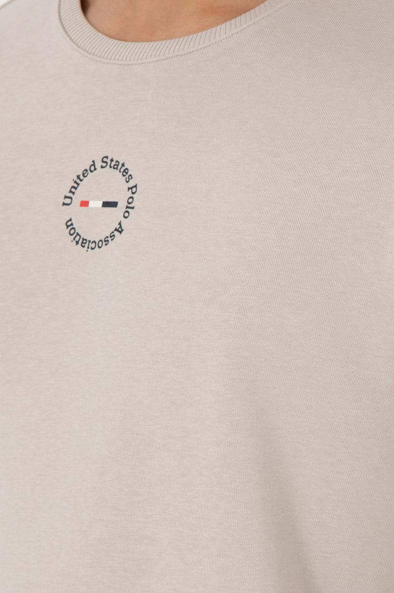 Erkek Regular Fit Bisiklet Yaka Taş Sweatshirt