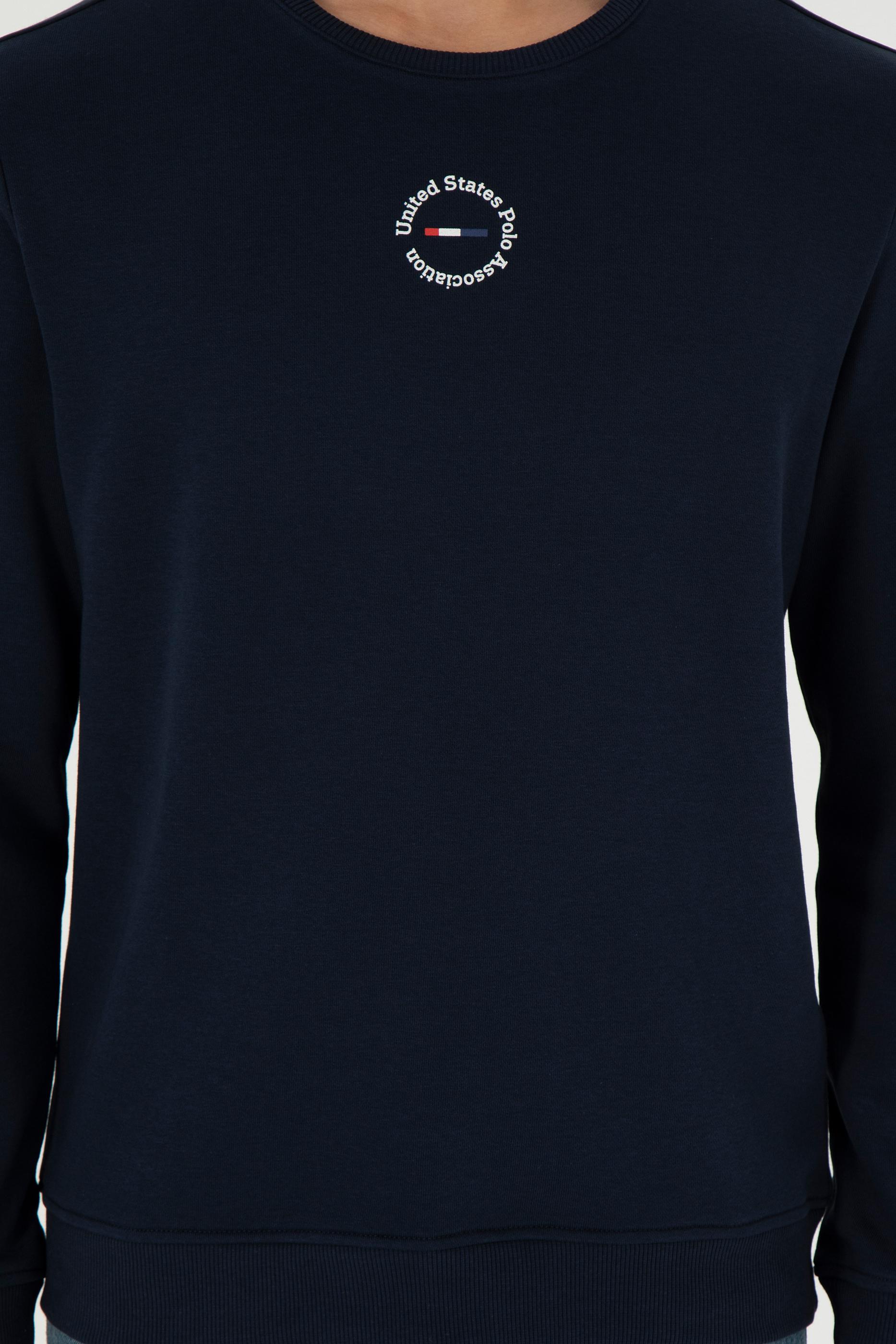 Erkek Regular Fit Bisiklet Yaka Lacivert Sweatshirt