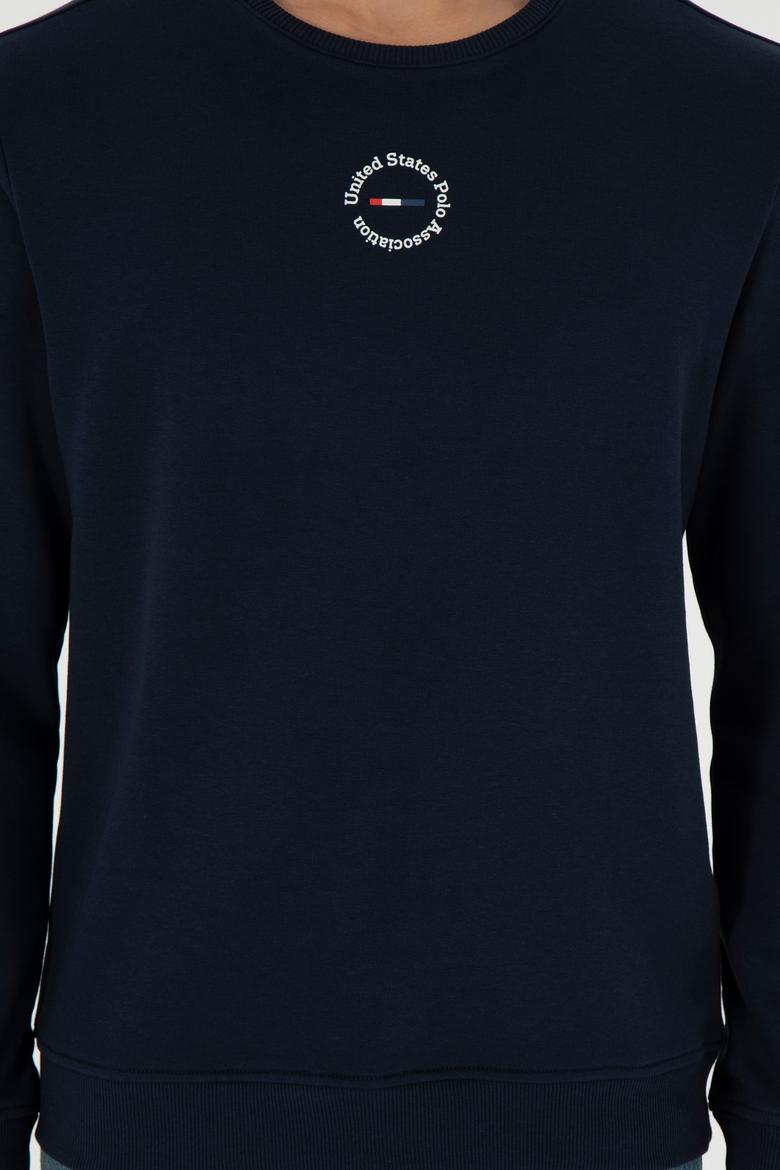 Erkek Regular Fit Bisiklet Yaka Lacivert Sweatshirt - 50293436019