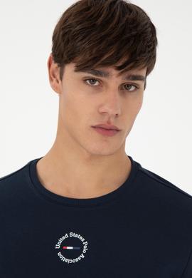 Erkek Regular Fit Bisiklet Yaka Lacivert Sweatshirt - 50293436019