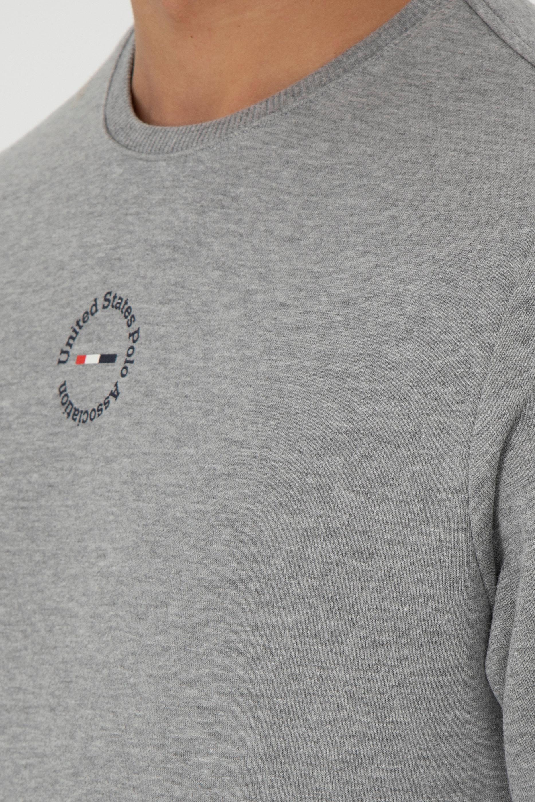 Erkek Regular Fit Bisiklet Yaka Gri Melanj Sweatshirt