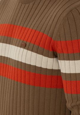 Erkek Slim Fit Bisiklet Yaka Haki Kazak - 50297046015