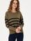 Kadın Haki Bisiklet Yaka Kazak