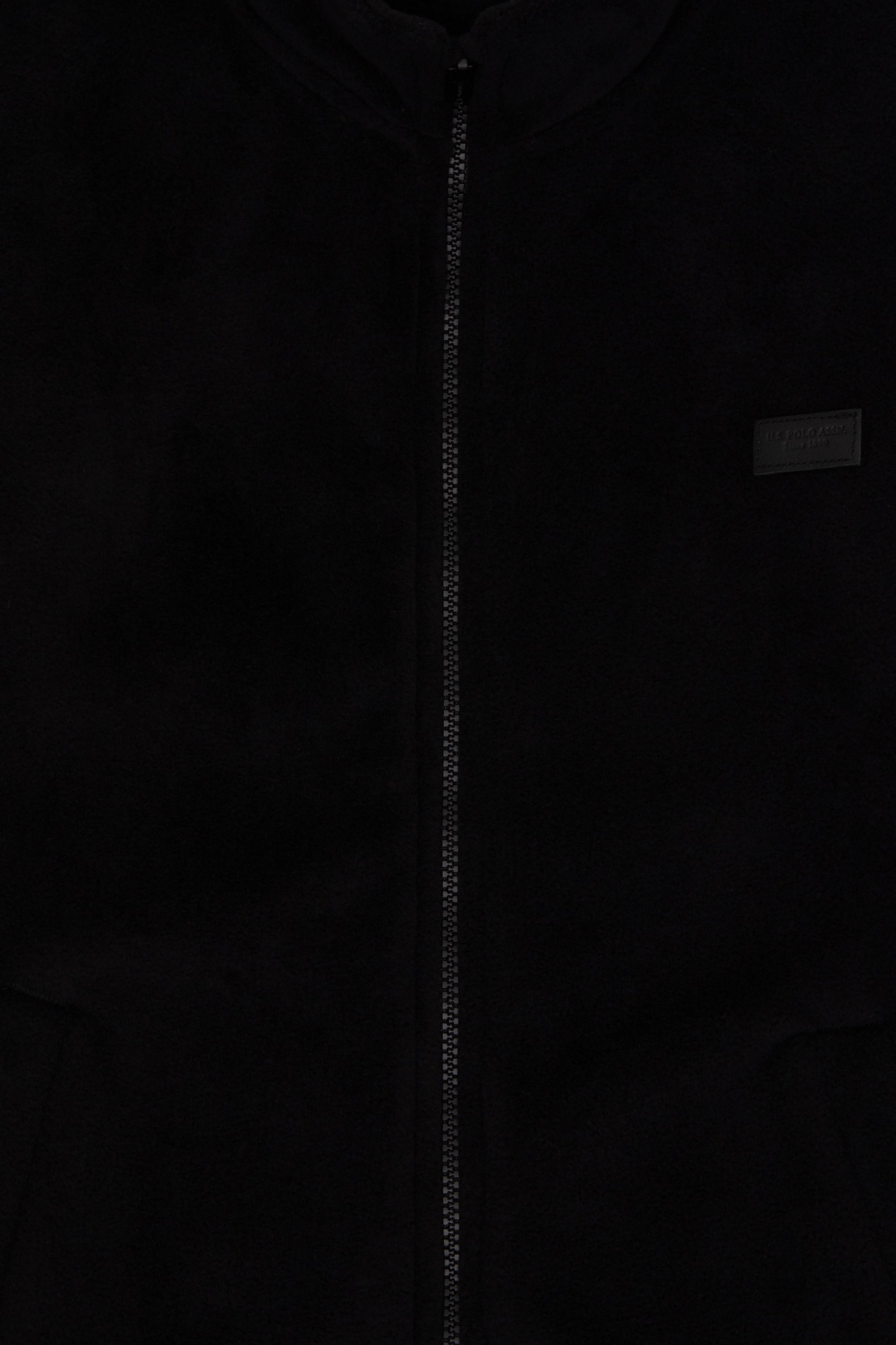 Erkek Çocuk Siyah Fermuarlı Polar Sweatshirt - Image 3