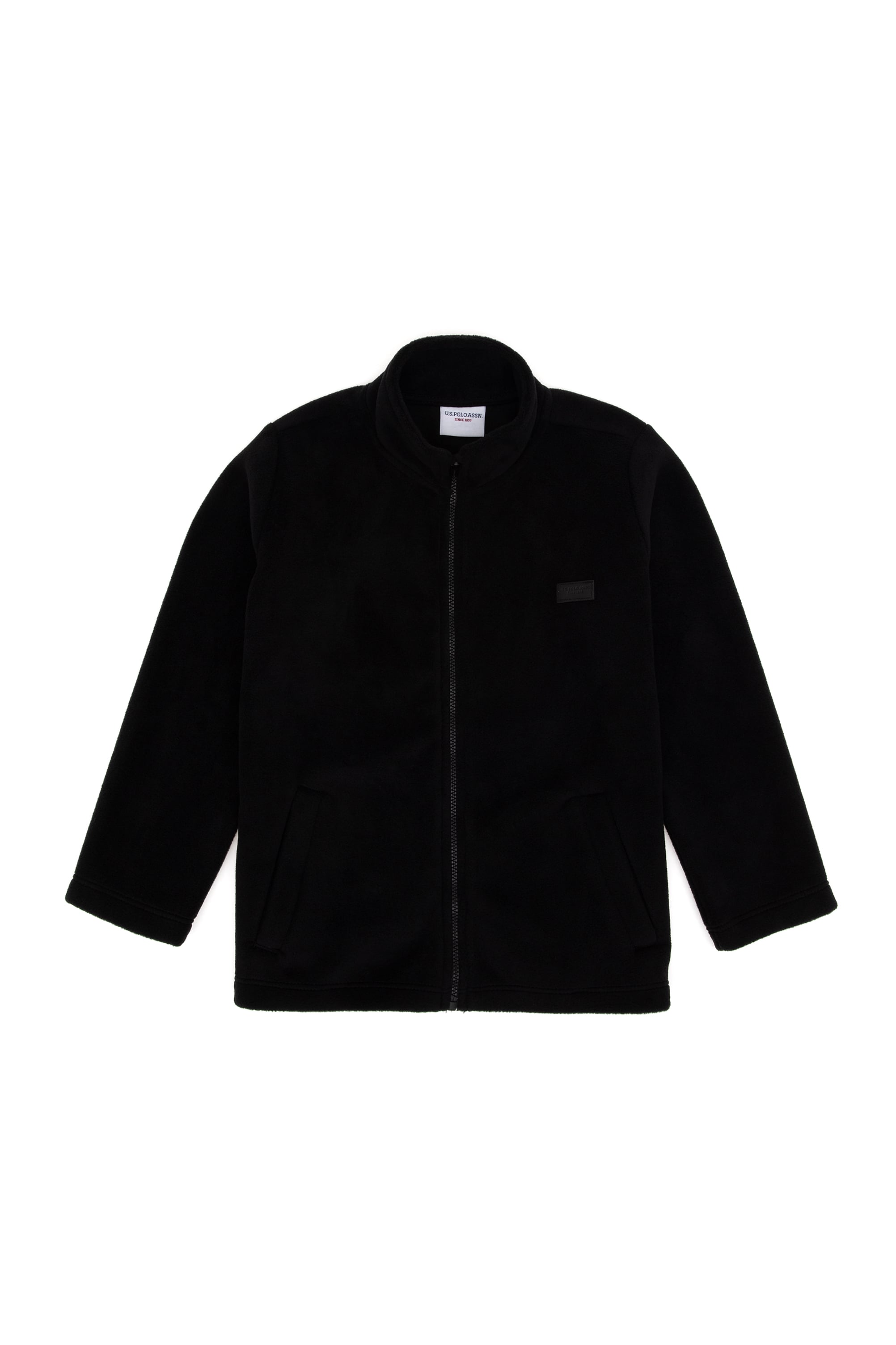 Erkek Çocuk Siyah Fermuarlı Polar Sweatshirt - Image 1