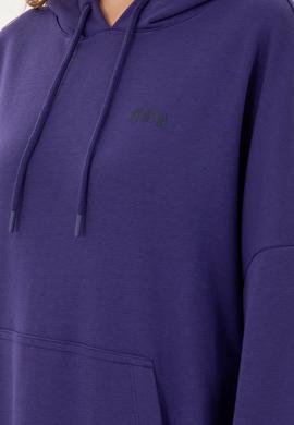 Kadın Mor Kapüşonlu Basic Sweatshirt - 50297324060