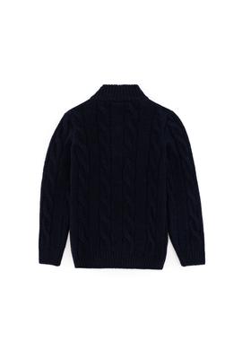 Erkek Çocuk Yarım Fermuarlı Lacivert Kazak - 50297422020