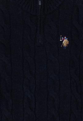 Erkek Çocuk Yarım Fermuarlı Lacivert Kazak - 50297422020