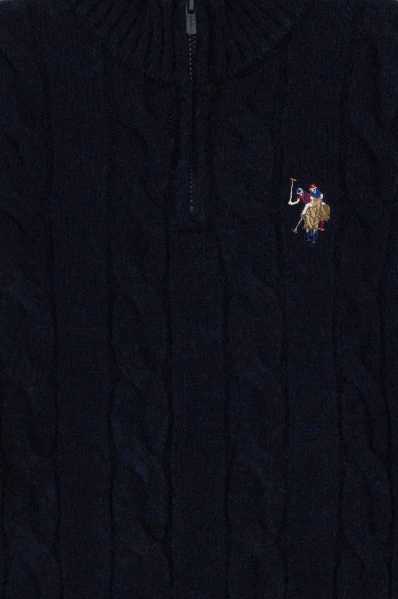 Erkek Çocuk Yarım Fermuarlı Lacivert Kazak