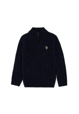 Erkek Çocuk Yarım Fermuarlı Lacivert Kazak - 50297422020