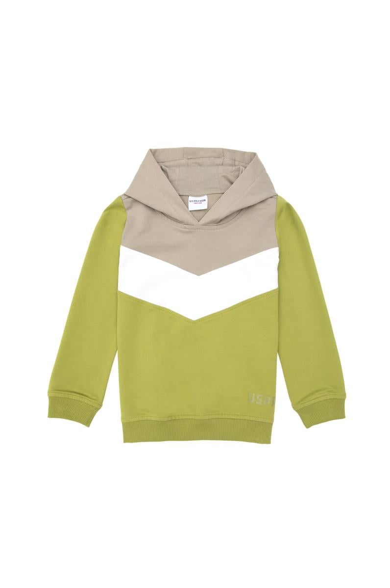 Kız Çocuk Fıstık Yeşili Kapüşonlu Sweatshirt