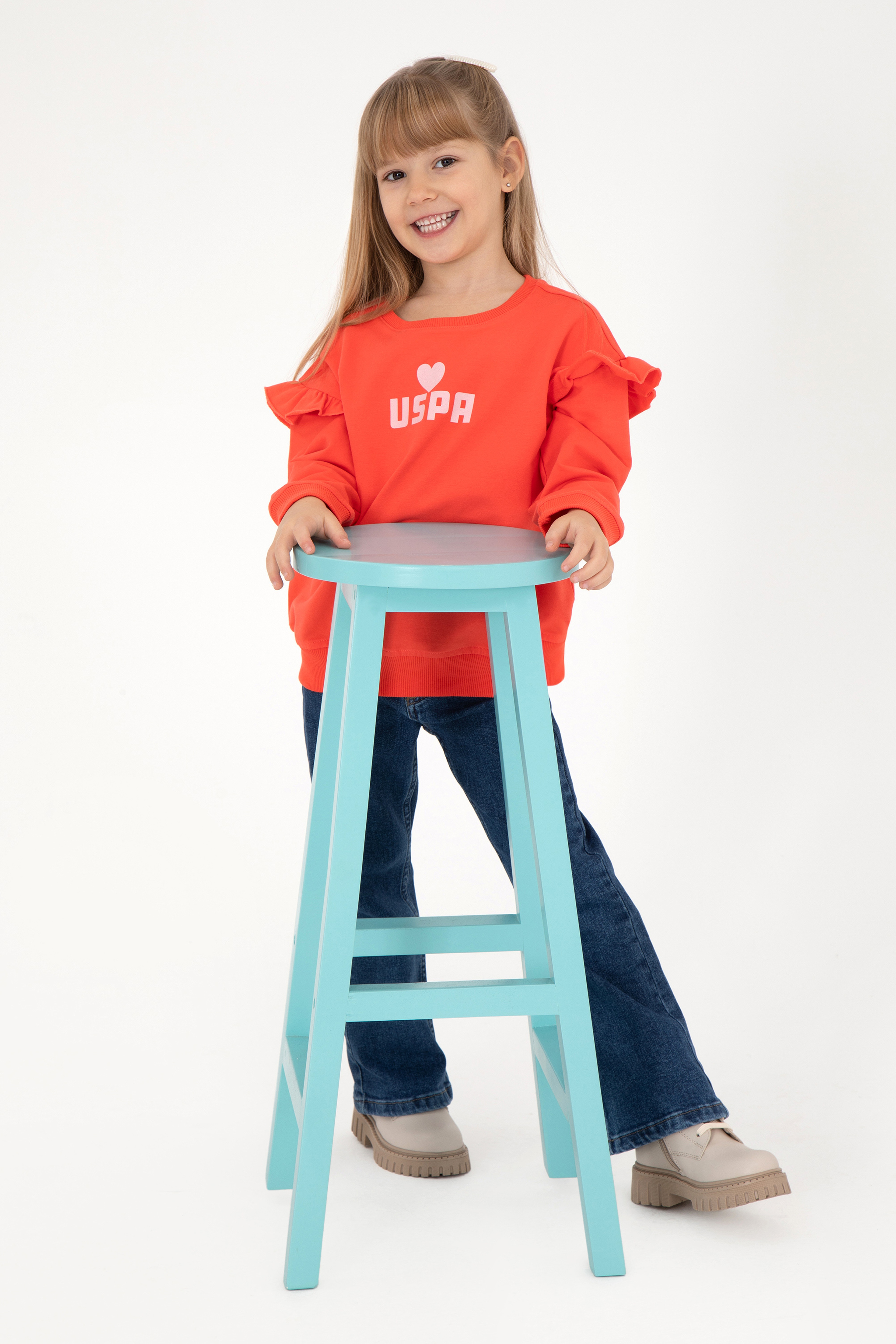 Kız Çocuk Nar Çiçeği Sweatshirt - Image 2