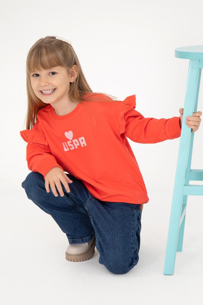 Kız Çocuk Nar Çiçeği Sweatshirt