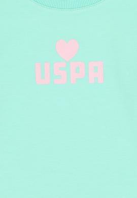 Kız Çocuk Mint Bisiklet Yaka Sweatshirt - 50296389043