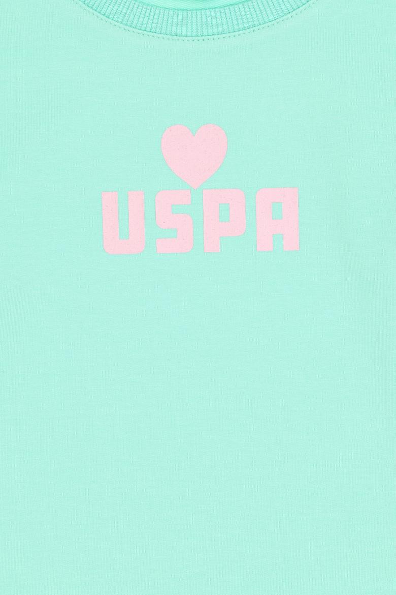 Kız Çocuk Mint Bisiklet Yaka Sweatshirt - 50296389043