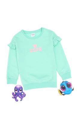 Kız Çocuk Mint Bisiklet Yaka Sweatshirt - 50296389043
