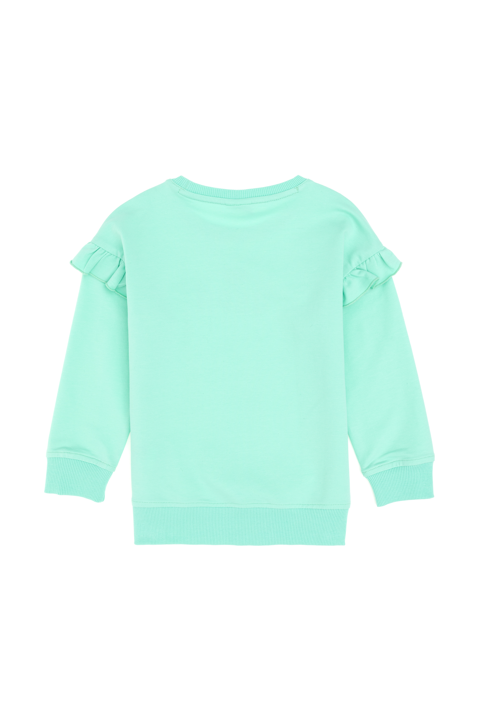 Kız Çocuk Mint Bisiklet Yaka Sweatshirt - Image 5