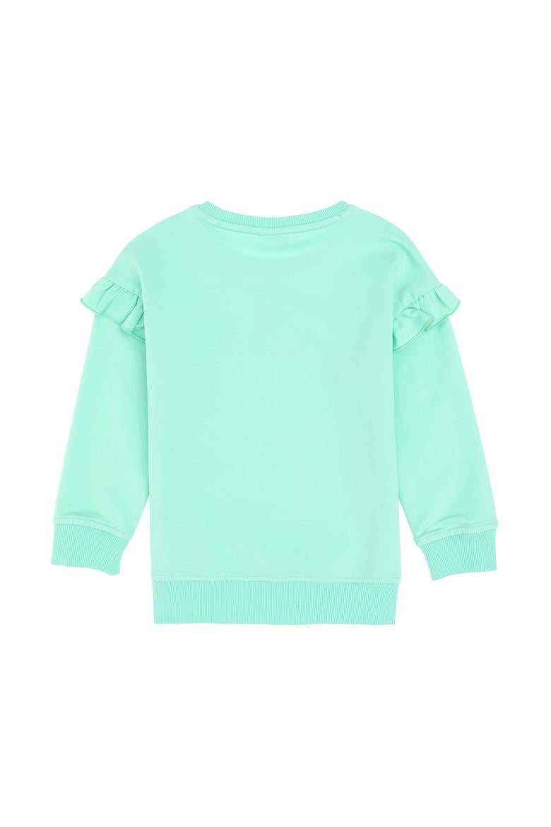 Kız Çocuk Mint Bisiklet Yaka Sweatshirt - 50296389043
