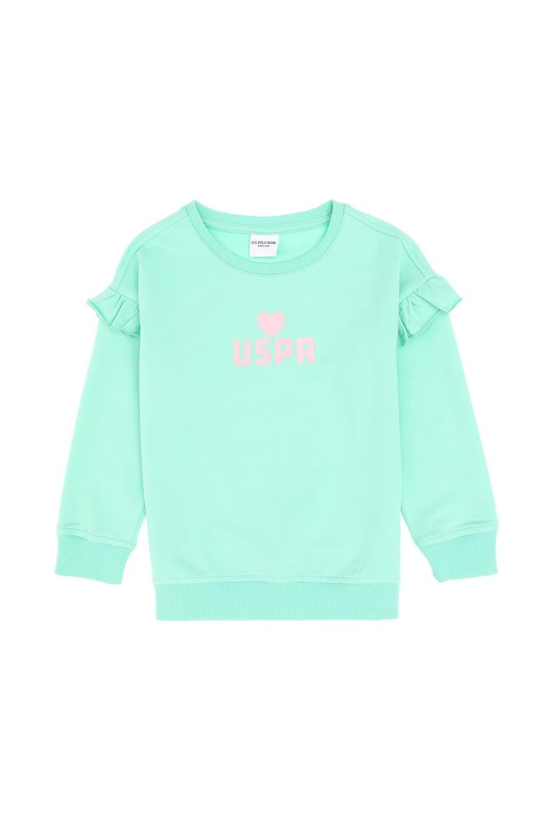 Kız Çocuk Mint Bisiklet Yaka Sweatshirt - 50296389043