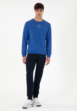 Erkek Regular Fit Bisiklet Yaka Saks Sweatshirt - 50293436027