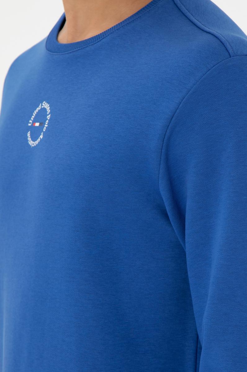 Erkek Regular Fit Bisiklet Yaka Saks Sweatshirt