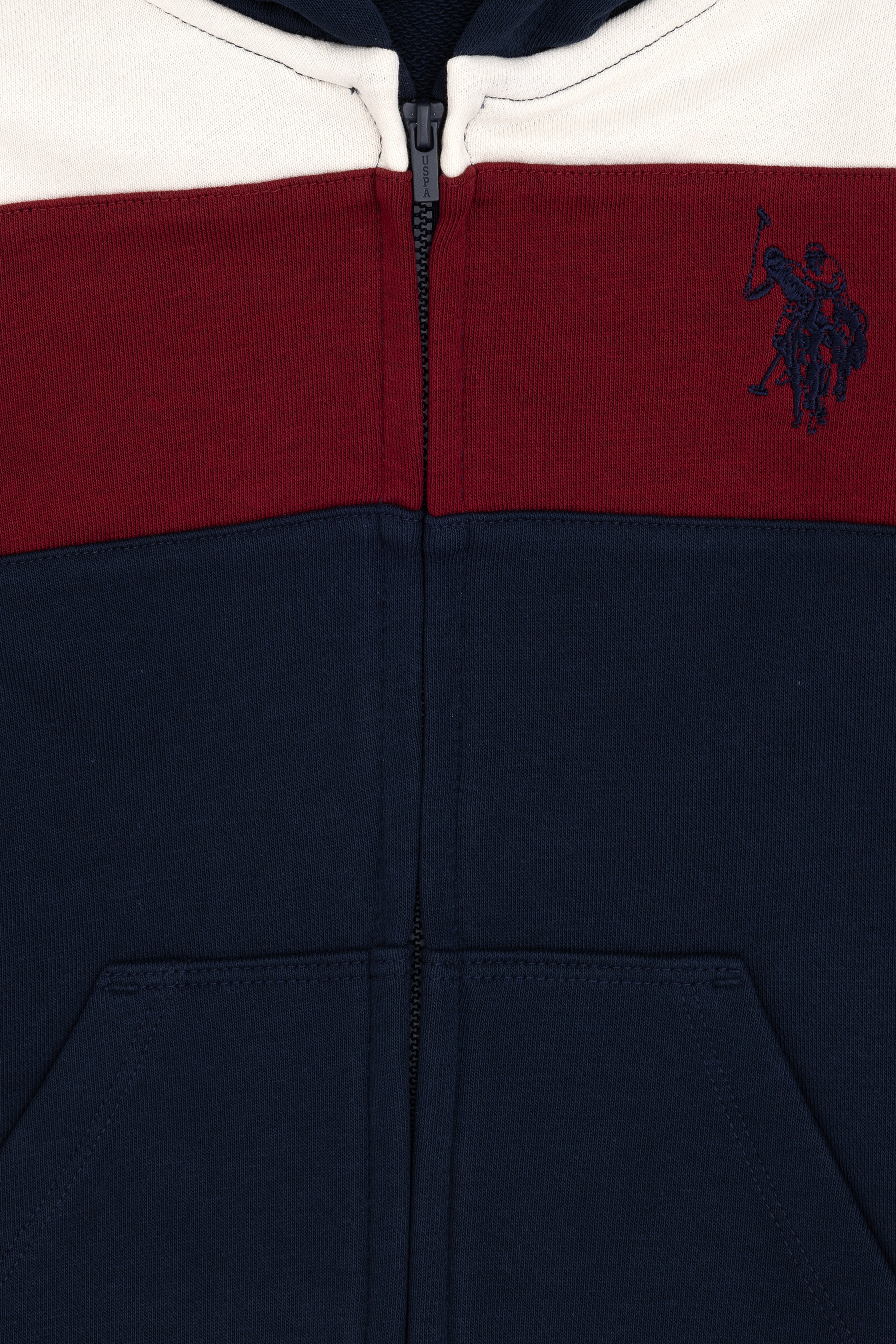 Erkek Çocuk Fermuarlı Kapüşonlu Lacivert Sweatshirt - Image 3