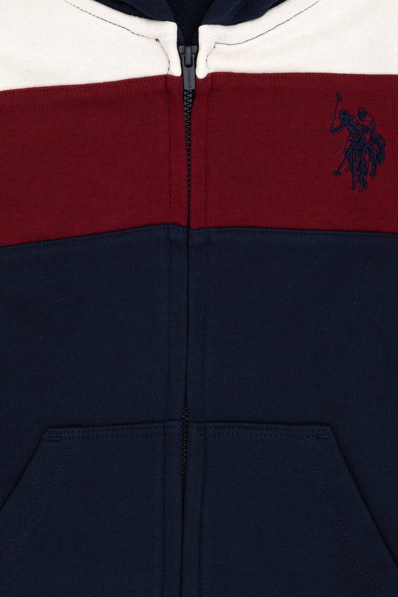 Erkek Çocuk Fermuarlı Kapüşonlu Lacivert Sweatshirt - 50293724007