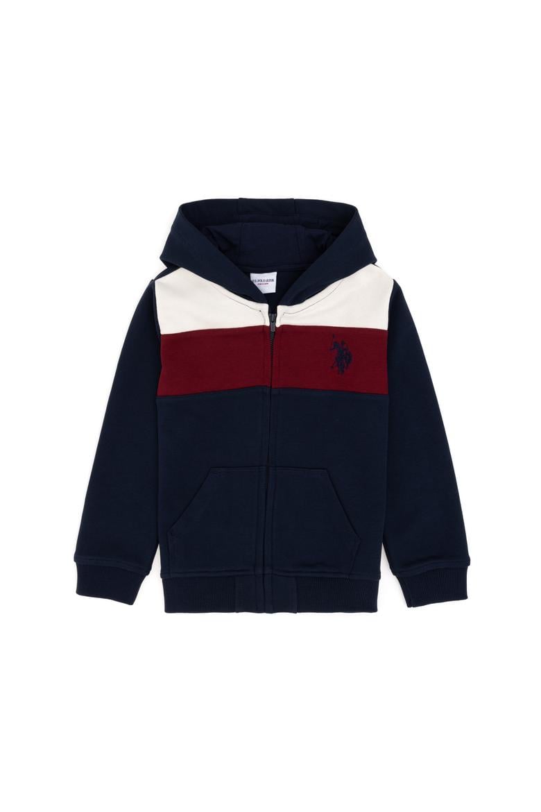 Erkek Çocuk Fermuarlı Kapüşonlu Lacivert Sweatshirt