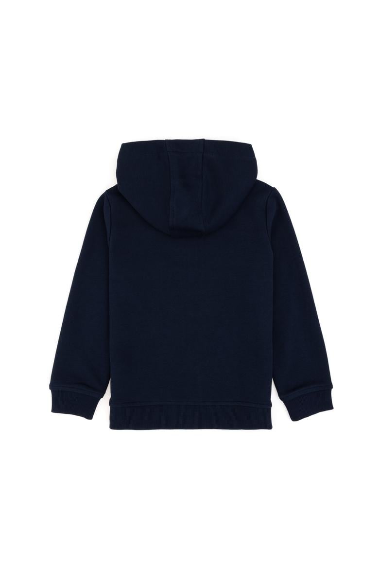 Erkek Çocuk Fermuarlı Kapüşonlu Lacivert Sweatshirt - 50293724007