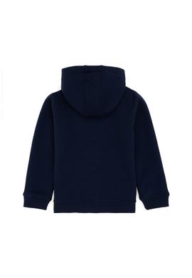 Erkek Çocuk Fermuarlı Lacivert Şardonlu Kapüşonlu Sweatshirt - 50295127023
