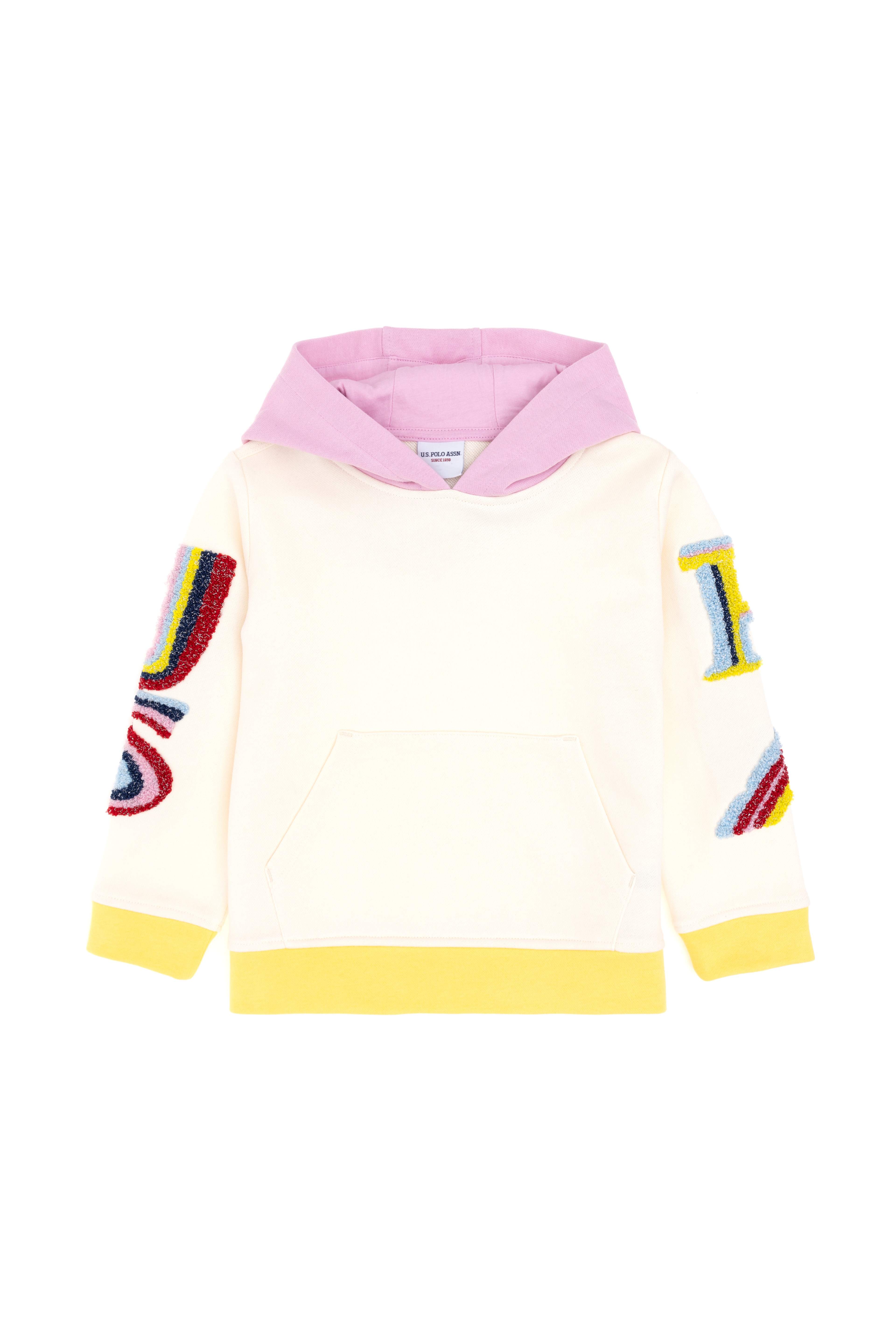 Kız Çocuk Krem Kapüşonlu Sweatshirt - Image 4