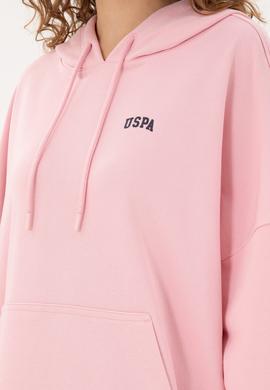 Kadın Pudra Kapüşonlu Basic Sweatshirt - 50297324084