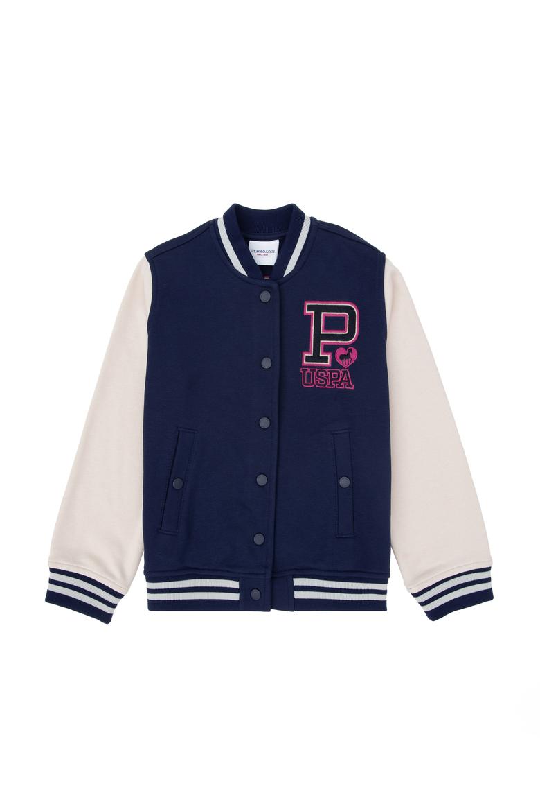 Kız Çocuk Lacivert Bomber Kolej Ceket - 50298491006