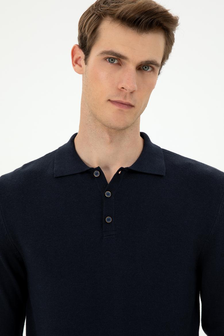 Erkek Lacivert Basic Kazak - 50294739019